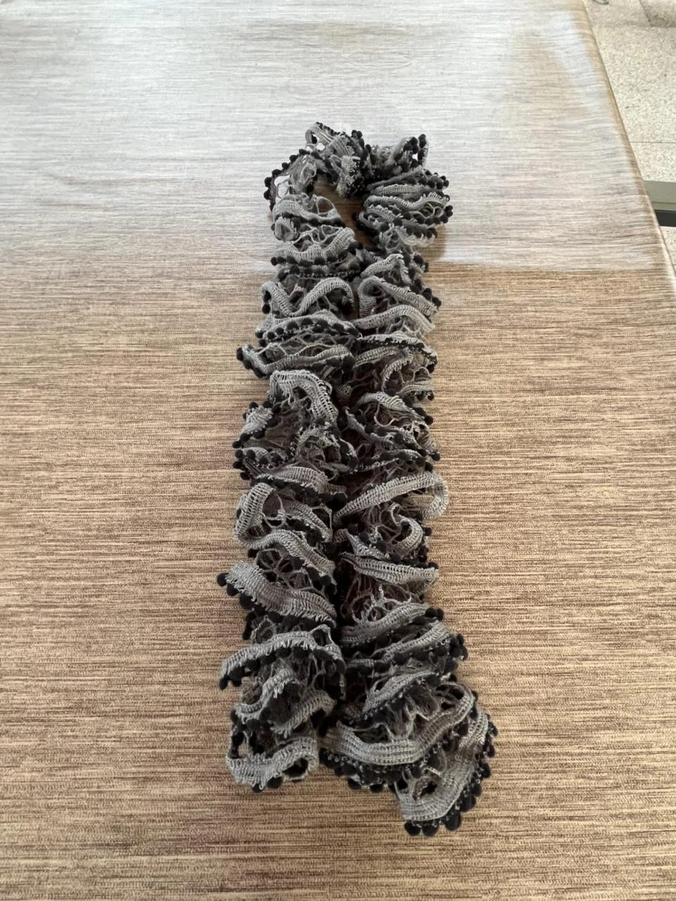 Cachecol Snood Schal bufanda sjaal scairf sciarpa lenço cinza preto comprimento – photo 3